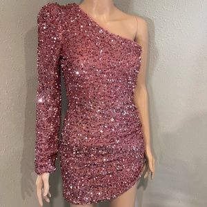 Petite Olivia sequin mini dress